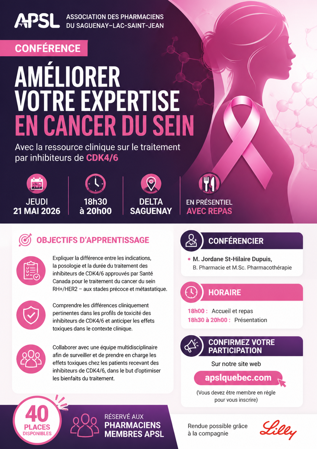 AU DELTA - AMÉLIORER VOTRE EXPERTISE EN CANCER DU SEIN - Avec la ressource clinique sur le traitement par inhibiteurs de CDK4/6
